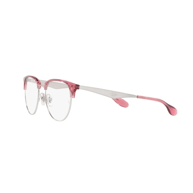 Ray-Ban RX 6396 - 3131 Transparent Rot Auf Silber