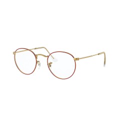 Ray-Ban RX 3447V Round Metal 3106 Rot Auf Legendengold