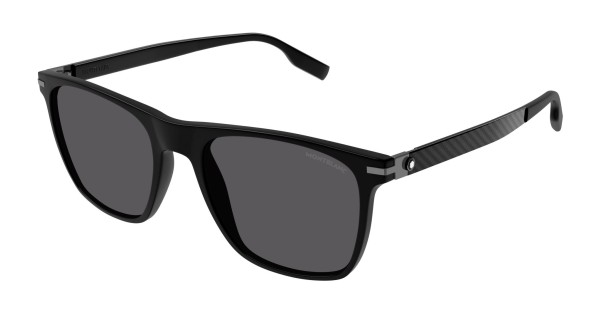 Runde Sonnenbrille mit schwarzer eingespritzter Fassung - Luxus  Sonnenbrillen – Montblanc® DE