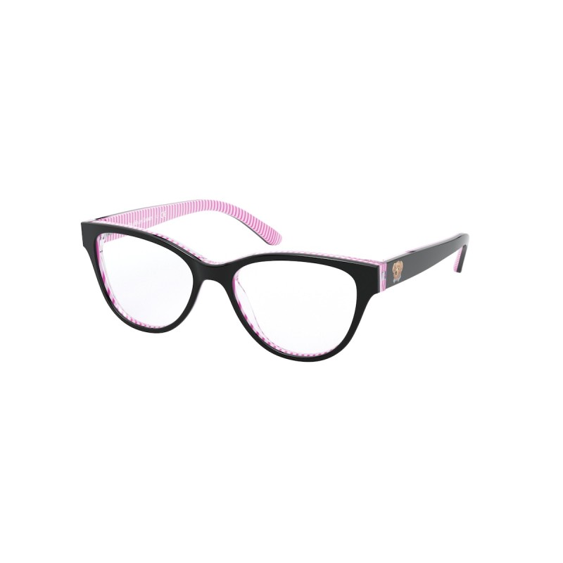 Polo PP 8539 - 5880 Top Schwarz Auf Streifen Weiß / Pink