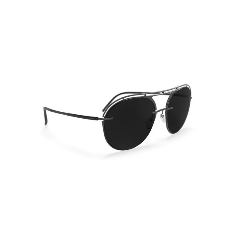 Silhouette- 8724 Accent Shades 9040 Black Polarized