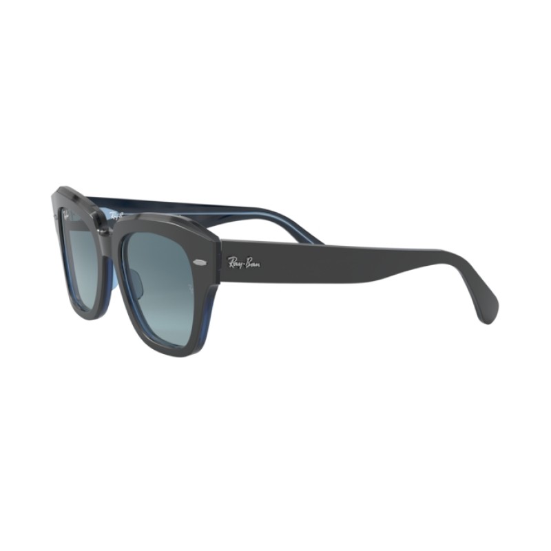 Ray-Ban RB 2186 State Street 12983M Grey On Trasparent Blue