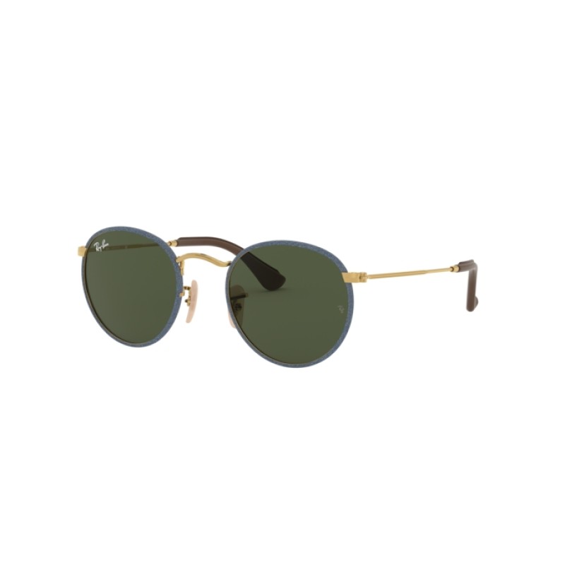 Ray-Ban RB 3475Q Round Craft 919431 Gold / Blue Jeans
