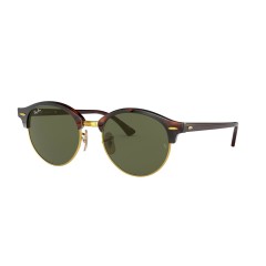 Ray-Ban RB 4246 Clubround 990 Rotes Havanna