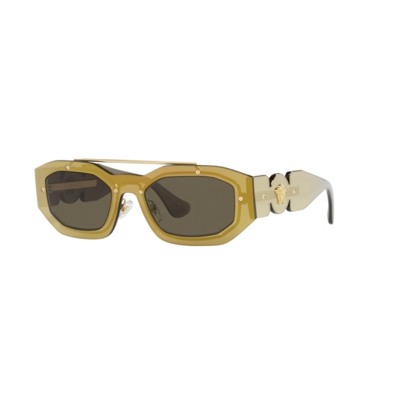 Versace VE 2235 - 1002/3 Transparentes Braunes Spiegelgold
