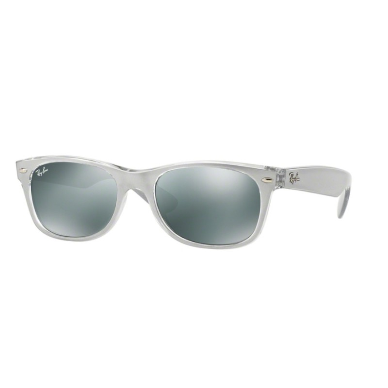 Ray-Ban RB 2132 NEW WAYFARER 614440 TOP BRUSHED SILVER ON TRANSP
