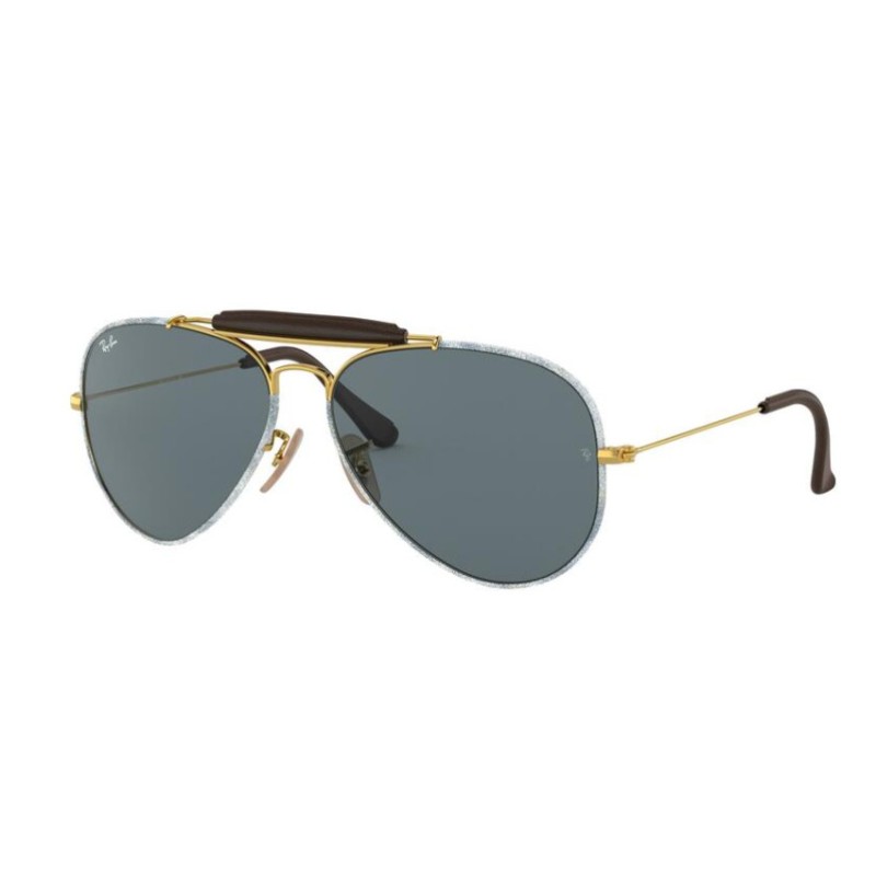 Ray-Ban RB 3422Q Aviator Craft 9193R5 Gold / Blue Jeans