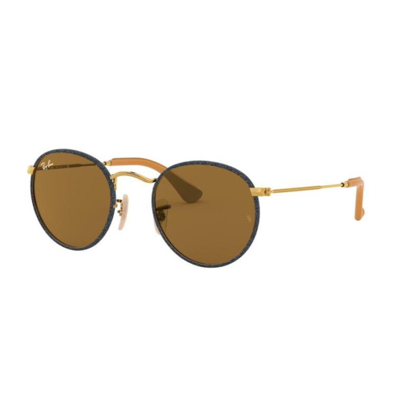 Ray-Ban RB 3475Q Round Craft 919233 Gold / Blue Jeans