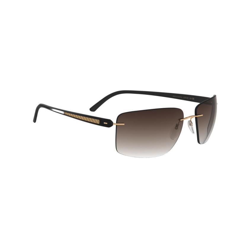 Silhouette 8722 Carbon T1 Collection Spielberg 7530 Dunkelbraun - Gold