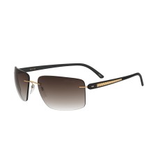 Silhouette 8722 Carbon T1 Collection Spielberg 7530 Dunkelbraun - Gold