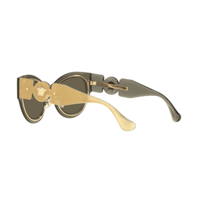 Versace VE 2234 - 1002/3 Transparentes Braunes Spiegelgold
